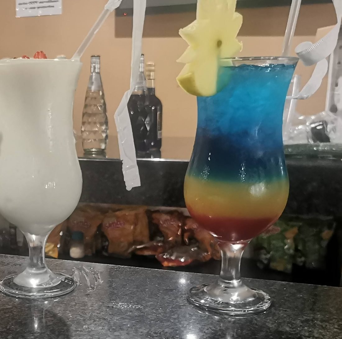 Cocktails made by Manzini Club bar staff during training